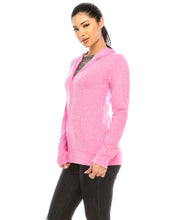 Load image into Gallery viewer, Women&#39;s Full Zip Pink Hoodies Jacket