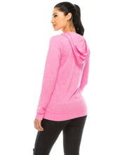 Load image into Gallery viewer, Women&#39;s Full Zip Pink Hoodies Jacket