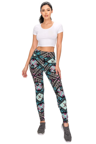 High Waisted Patterned Leggings